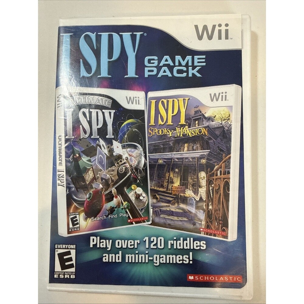Ultimate I Spy/I Spy Spooky Mansion - Game Pack - Nintendo Wii Complete Tested